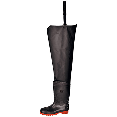 Steel PVC Waist Wader S5 FO Black on Jaywab Solutions