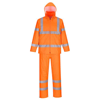 Hi-Vis Packaway Rain Suit Orange | High Visibility Product on Jaywab Solutions